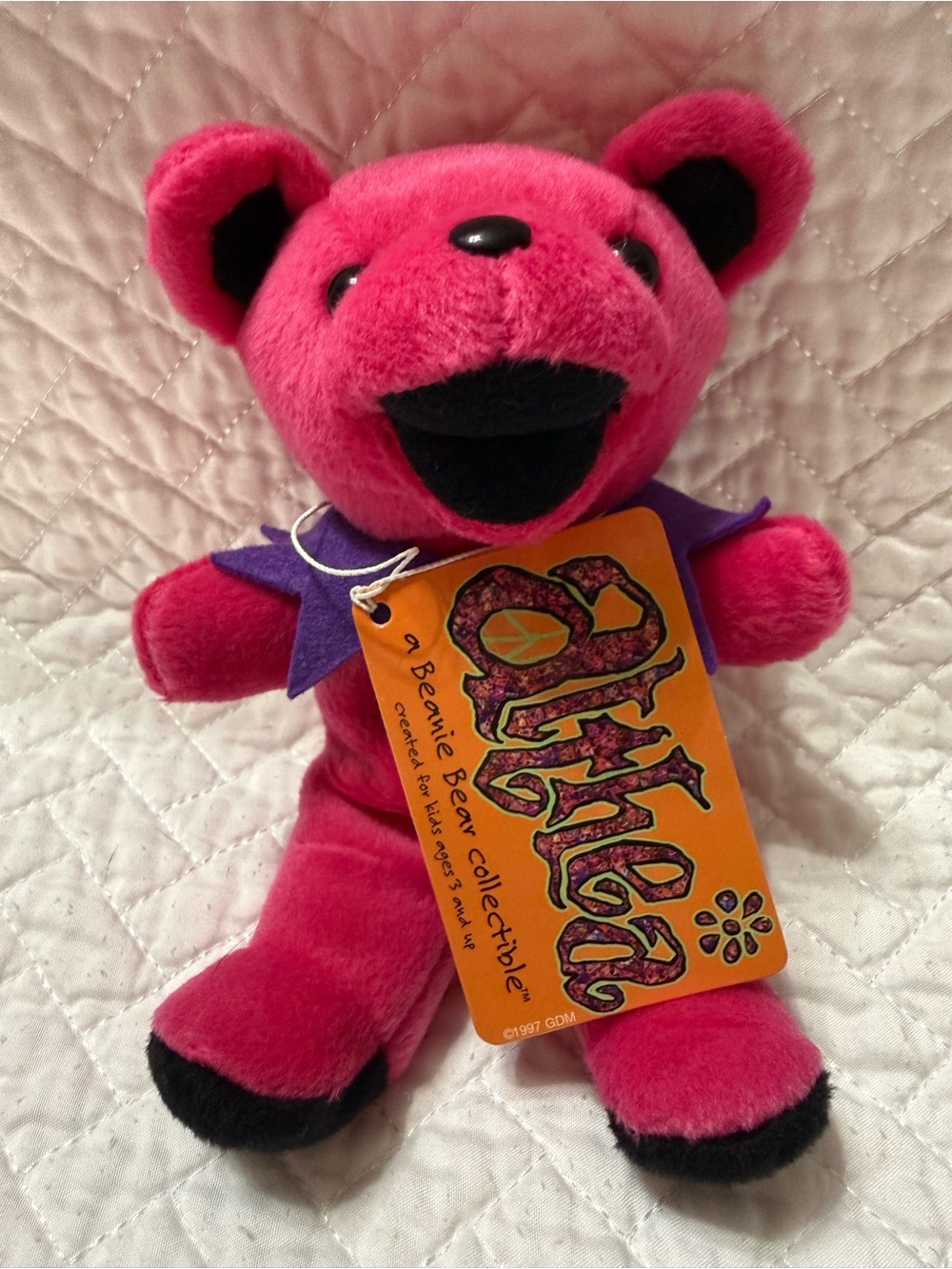 Grateful Dead 7” Plush Beanie Bear Retired Althea NWT Great Condition